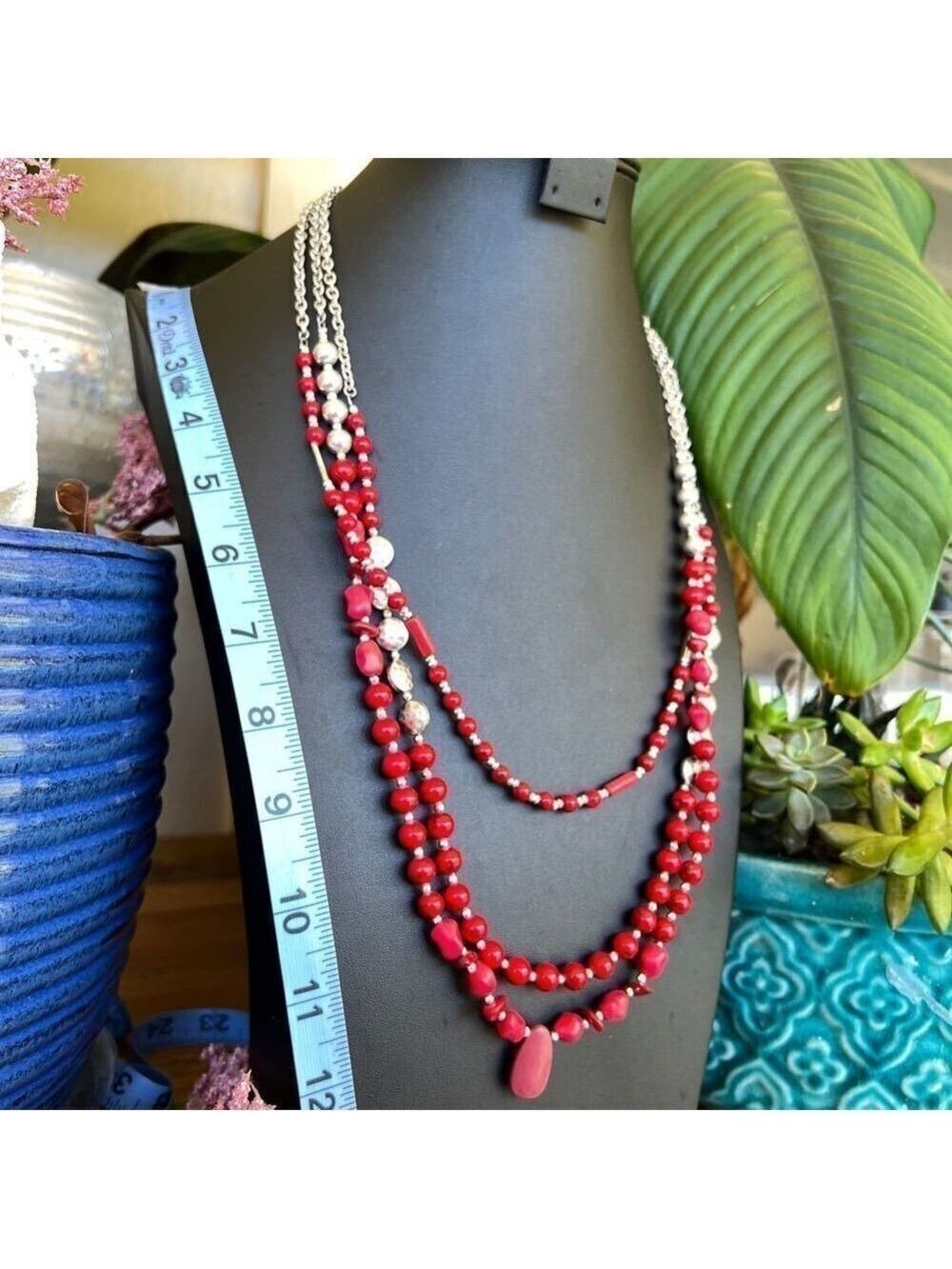Red Multi Strand Necklace The Sak Jewelry $16ea or bundle 3/ $25